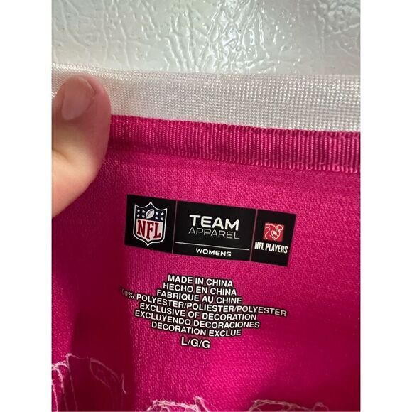 NFL Pink Packers Shirt #12 Rogers Sparkly Woman’s Size Large - Picture 5 of 11